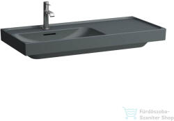 Laufen MEDA 100x46 cm-es fali mosdó jobb oldali polccal, matt graphite H8171187581041 (H8171187581041)