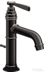 Hansgrohe AXOR MONTREUX 100 mosdó csaptelep automata leeresztővel, szálcsiszolt fekete króm 16515340 (16515340)