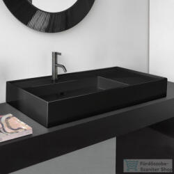 Laufen Kartell By Laufen 90x46 cm-es csiszolt aljú mosdó 1 csaplyukkal, fényes fekete H8183380201111 (H8183380201111)