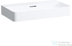 Laufen Val SaphirKeramik 75x42 cm-es csiszolt aljú mosdó csaplyuk nélkül, LCC bevonattal, fehér H8162854001091 (H8162854001091)