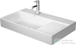 Duravit DURASQUARE 80x47 cm-es bútorral aláépíthető csiszolt mosdó bal oldali medencével, túlfolyó nélkül, 2348800071 (2348800071)