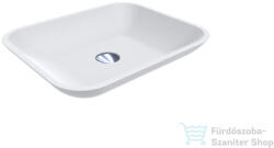 LunArt Felix 49, 9x40, 1 cm-es pultra ültethető öntöttmárvány mosdó csaplyuk és túlfolyó nélkül, matt fehér 5999123004154 (5999123004154)