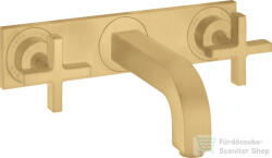 Hansgrohe AXOR CITTERIO falsík alatti mosdó csaptelep 22, 5 cm-es kifolyóval, alaptest nélkül, szálcsiszolt arany hatású 39144250 (39144250)