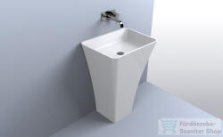 LunArt Adrienne 60x45x88 cm-es szabadon álló mosdó túlfolyó nélkül, fényes fehér 5999123011046 (5999123011046)