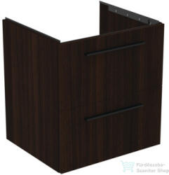 Ideal Standard I. Life B 60x50, 5 cm-es 2 fiókos fali szekrény mosdó és fogantyú nélkül, Coffee oak T5270NW (T5270NW)