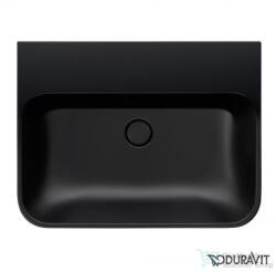 Duravit HAPPY D. 2 PLUS 60x46 cm-es ráültethető csiszolt mosdó csaplyuk nélkül, antracit matt 2360601360 (2360601360)