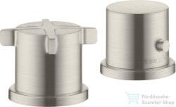 Hansgrohe AXOR CITTERIO E termosztátos kád csaptelep kifolyó nélkül, rozsdamentes acél hatású 36412800 (36412800)