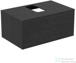 Ideal Standard CONCA 80, 2x50, 5 cm-es 1 fiókos szekrény kivágott lappal, mosdó nélkül, smoked oak T3929Y4 (T3929Y4)