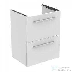 Ideal Standard I. Life S 50x37, 5 cm-es 2 fiókos fali szekrény mosdó és fogantyú nélkül, matt fehér T5291DU (T5291DU)