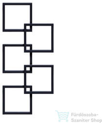 Radeco LOCO 5 1540x685 design radiátor, MERKURY 8 (selyemfényű fekete) színben, jobbos (Radeco_LOCO_5_J_MERKURY8)