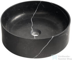 SAPHO BLOK kőmosdó, átm. : 40cm, matt fekete Marquin (2401-52) (2401-52)
