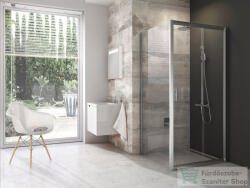 RAVAK BLIX BLDP2+BLPS 110x90 cm-es tolóajtós zuhanykabin, szatén/transparent 0PVD0U00Z1SET110BLPS90 (0PVD0U00Z1SET110BLPS90)