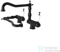 Bugnatese OXFORD lehajtható mosogató csaptelep, matt fekete 6396NE (6396NE)