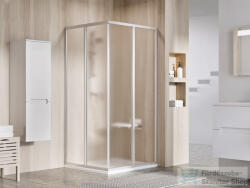 RAVAK SUPERNOVA SRV2+SRV2 75x80 cm-es tolóajtós, sarokbelépős zuhanykabin, szatén/grape 14V30UO2ZGSET7580 (14V30UO2ZGSET7580)