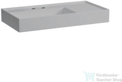 Laufen Kartell By Laufen 90x46 cm-es csiszolt aljú mosdó 2 csaplyukkal, túlfolyó nélkül, matt szürke H8183387598151 (H8183387598151)