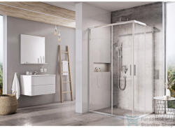RAVAK BLIX SLIM BLSRV2K+BLSRV2K 80x90 cm-es tolóajtós, sarokbelépős zuhanykabin, króm/transparent X1XM40C00Z1SET8090 (X1XM40C00Z1SET8090)