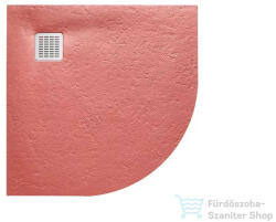 Roca Terran Stonex 90x90 cm-es íves zuhanytálca lefolyóval, Korall AP10538438401730 (AP10538438401730)