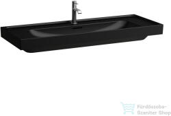Laufen MEDA 120x46 cm-es falra/bútorra szerelhető mosdó, matt fekete H8141117161041 (H8141117161041)