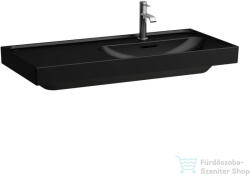 Laufen MEDA 100x46 cm-es fali mosdó bal oldali polccal, matt fekete H8171177161041 (H8171177161041)
