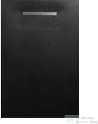 AREZZO design SOLIDSoft zuhanytálca 120x90 cm, FEKETE, egyenes lefolyóval (2 doboz) AR-12090LINB (AR-12090LINB)