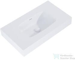 AREZZO design MABEL öntöttmárvány falra szerelhető mosdó 80 cm, matt fehér AR-168852 (AR-168852)