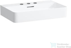 Laufen Val SaphirKeramik 65x42 cm-es mosdó 3 csaplyukkal, LCC Active bevonattal, fehér H810284A001081 (H810284A001081)
