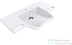 LunArt Agatha 80x45, 4 cm-es akadálymentes öntöttmárvány mosdó, matt fehér 5999123003737 (5999123003737)