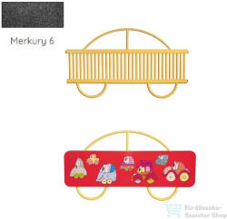 Radeco AUTO 680x1250 design radiátor gyerekszobába, MERKURY 6 (metál fekete) színben (Radeco_AUTO_MERKURY6)
