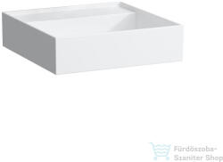 Laufen Kartell By Laufen 46x46 cm-es csiszolt aljú mosdó csaplyuk és túlfolyó nélkül, fehér H8183310001121 (H8183310001121)