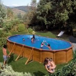 Pontaqua WOOD STAR 915 x 470 x 132 cm ovális merevfalú medence (774)