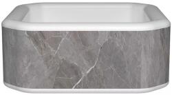 avenli Bergen 2025 szürke márvány mintás masszázsmedence 170 x 170 x 70 cm (213)