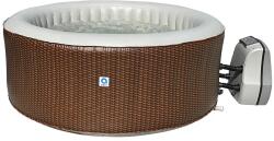 avenli Nice barna rattan mintás felfújható jakuzzi, 204 × 70 cm, 1000 liter (204)