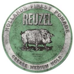 REUZEL Styling Green Pomade Grease Medium Hold hajpomádé közepes rögzítéssel és fényességgel férfiaknak 113 g