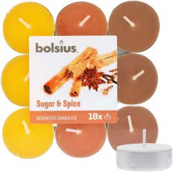 Bolsius Scented Tealights Sugar & Spice 4h teamécses 18 db