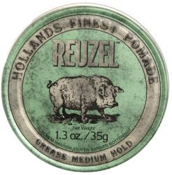 REUZEL Styling Green Pomade Grease Medium Hold hajpomádé közepes rögzítéssel és fényességgel férfiaknak 35 g