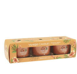 Yankee Candle Tropical Breeze votív gyertya üvegben 3 x 37 g