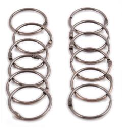 SPIRELLA 12 darabos szett zuhanyfüggönyökhöz RINGO SMALL, réz, fém, átmérő 4 cm