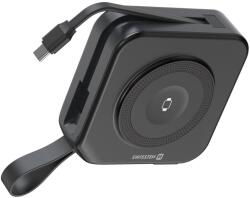 SWISSTEN All-in-One Pro, cserélhető csatlakozókkal, 10000 mAh, 20 W, fekete (22013978)