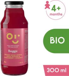 Beggs Organic törpeberkenye, alma, banán és eper, 300 ml