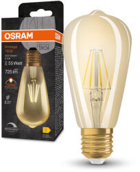 OSRAM Dimmelhető LED izzó, E27, 6, 5 W, VINTAGE 1906, meleg fehér
