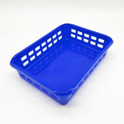 Heidrun műanyag kosárka 25x19x6 cm kék - 1095 (401095kek)