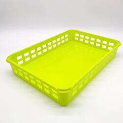 Heidrun műanyag kosárka 35x25x6 cm zöld - 1096 (401096zold)