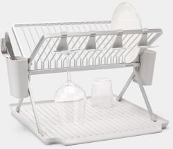 Brabantia Light Grey rozsdamentes edényszárító tálcával és pohártartóval nagy - 139444 (139444)
