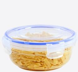 Dünya Plastik BPA mentes kerek műanyag ételtároló doboz légmentesen zárható tetővel 0, 8 liter - 30502 (DÜ174)