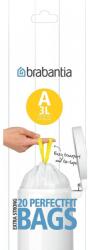 Brabantia PerfectFit szemeteszsák (Code A) 3 liter, 20 darab - 311727 (311727)