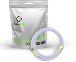  Dreamtech PD fonott kábel lila USB-C / USB-C 3A 60W 1M