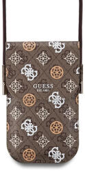 GUESS PU 4G Peony Multicolor Telefon Táska Barna