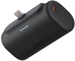 Baseus Compact powerbank / külső akkumulátor USB-C csatlakozóval, 5000mAh, PD, 20W, fekete