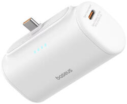 Baseus Compact powerbank / külső akkumulátor USB-C csatlakozóval, 5000mAh, PD, 20W, fehér