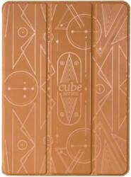 hoco. - Cube series nyomott mintázatú iPad Air 2 tablet tok - barna